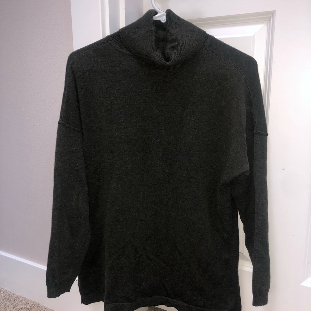 Olive green turtleneck